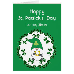 St. Patrick's Day Leprechaun Tur Anpassningsbar el Hälsningskort