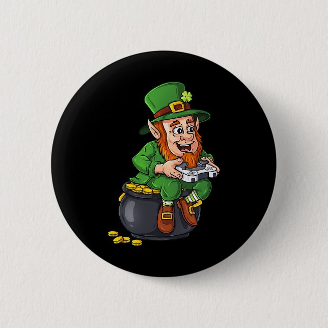 St patricks day Leprechaun Video Game Controller B Knapp (Framsida)