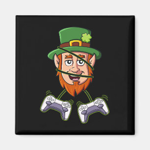 St patricks day Leprechaun-videospelsstyrenheter Magnet