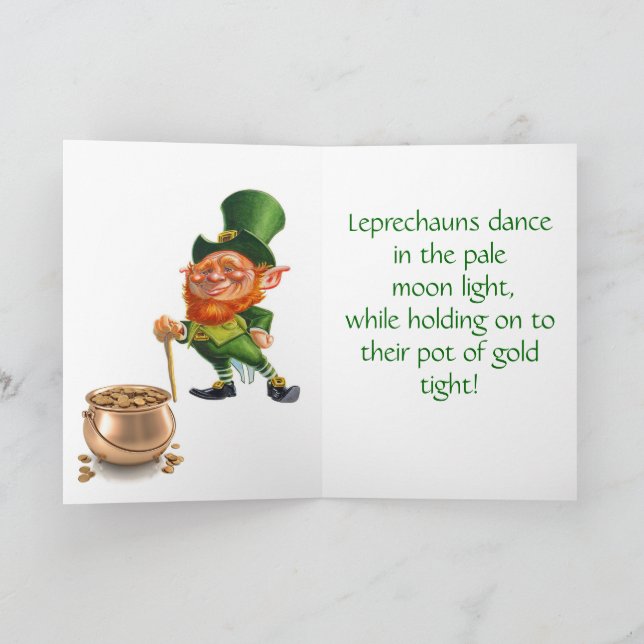 ST. PATRICK'S DAY, LEPRECHAUNS DANSAR kort (Inuti)