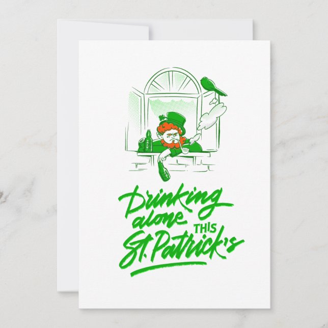 st patricks day leprechauns ensam för dricksvatten inbjudningar (Framsida)