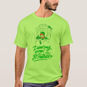 st patricks day leprechauns ensam för dricksvatten t shirt