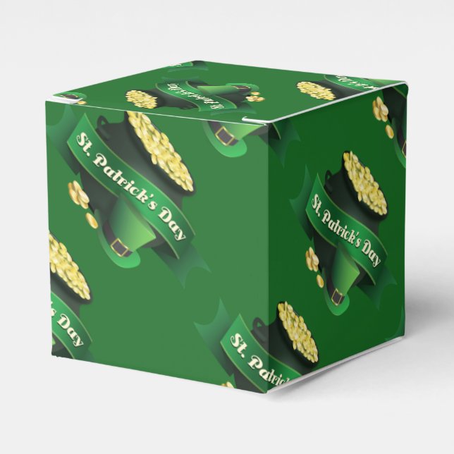 St patricks day Leprechaun's Pot of Guld Presentaskar (Framsidan Sidan)