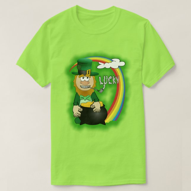 St. Patrick's Day LeprechaunT-Shirt T Shirt (Design framsida)