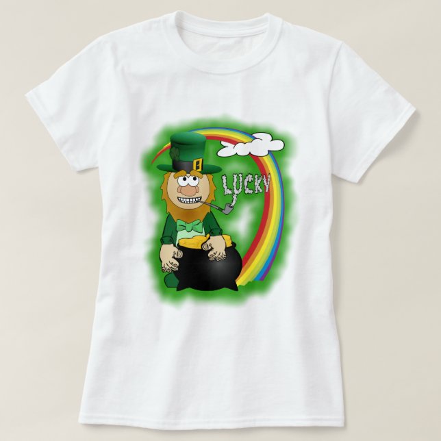 St. Patrick's Day LeprechaunT-Shirt T-shirt (Design framsida)