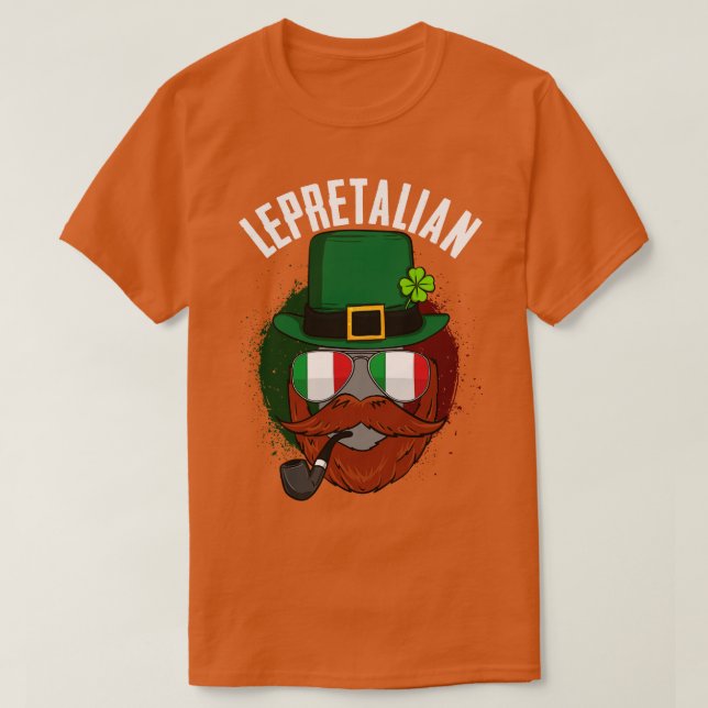 St patricks day Lepretalian Irish Italian T Shirt (Design framsida)