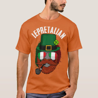 St patricks day Lepretalian Irish Italian T Shirt