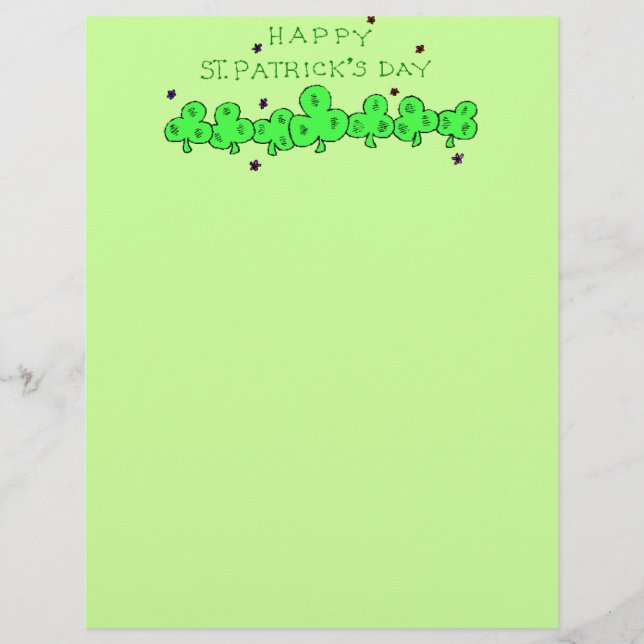 St. Patrick's Day Letterhead (Framsida)