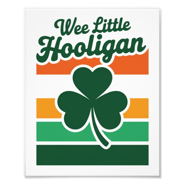 St Patricks Day Liten Stygging Rolig  Fototryck (Framsidan)