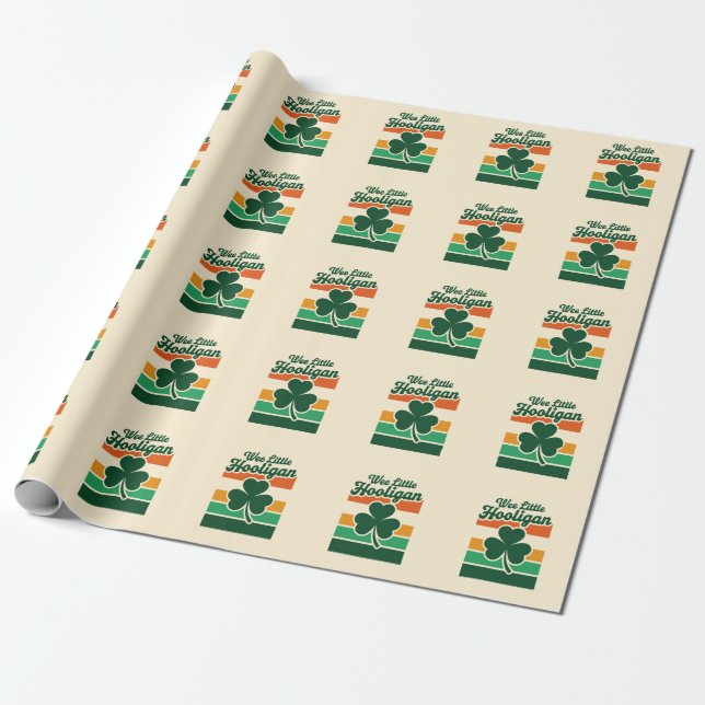 St Patricks Day Liten Styggisfest Fånig  Presentpapper (Utrullad)