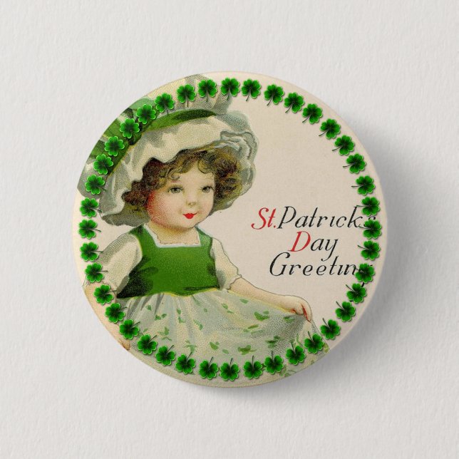 St patrick's day Little Irish Girl Knapp (Framsida)
