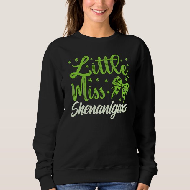 St patricks day Little Miss Shenanigans Women Girl T Shirt (Framsida)