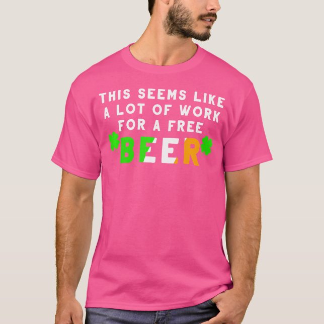 St Patricks Day Löpning För Irländska Ölfester T Shirt (Framsida)