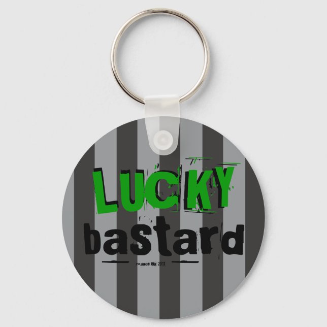 St. Patrick's Day Lucky Bastard KeyChain Nyckelring (Framsida)