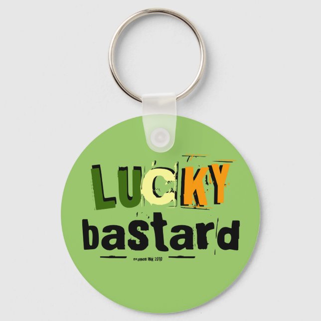 St. Patrick's Day Lucky Bastard KeyChain Nyckelring (Framsida)
