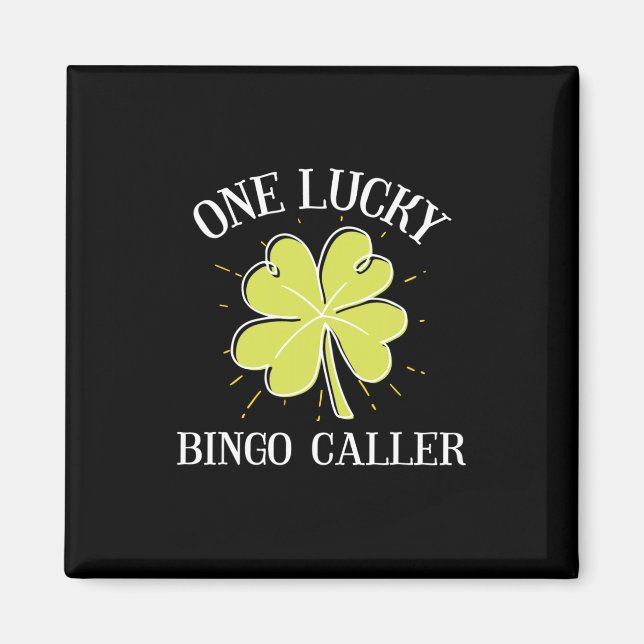 St patricks day Lucky Bingo Caller Gift Magnet (Framsidan)
