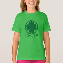 St. Patricks Day Lucky Charm Klöver Girls