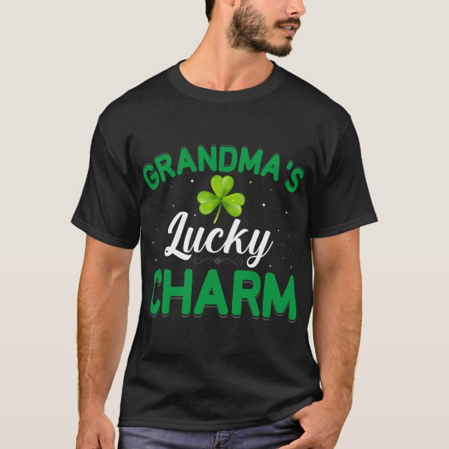 St. Patricks Day Lucky Charm Klöver T Shirt (Framsida)