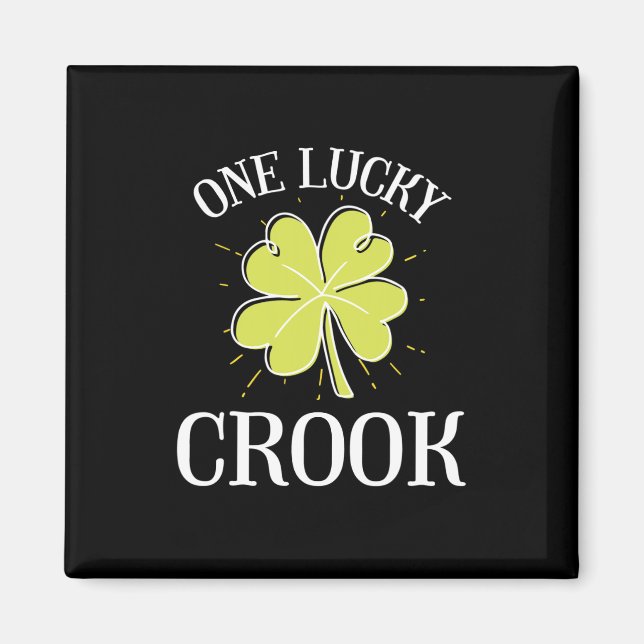 St patricks day Lucky Crook Gift Magnet (Framsidan)