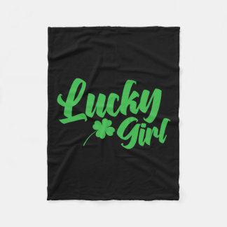 St. Patrick's Day Lucky Girl Fleecefilt