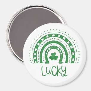 St.Patricks Day Lucky Grön Magnet