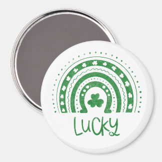 St.Patricks Day Lucky Grön Magnet
