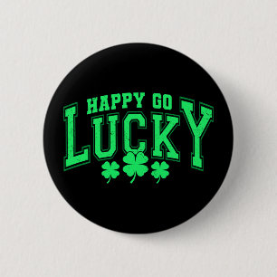 St Patrick's Day Lucky grönt öl stilfull Knapp