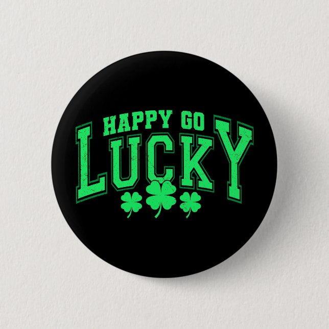 St Patrick's Day Lucky grönt öl stilfull Knapp (Framsida)