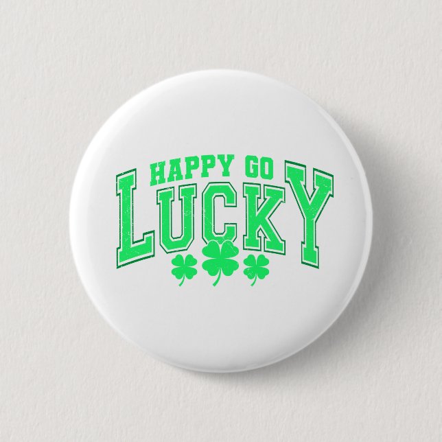 St Patrick's Day Lucky grönt öl stilfull Knapp (Framsida)