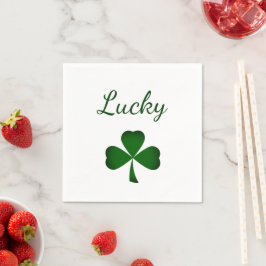 St. Patrick's Day Lucky Grönt Shamrock Pappersservett