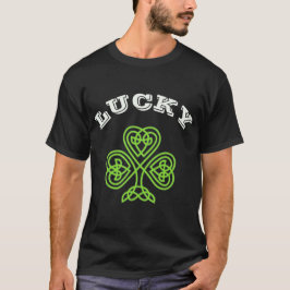 St. Patricks Day Lucky Grönt Shamrock T Shirt
