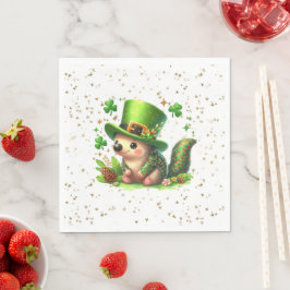 St. Patrick's Day Lucky Hedgehog Pappersservett