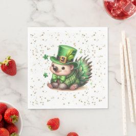 St. Patrick's Day Lucky Hedgehog Pappersservett