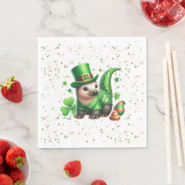 St. Patrick's Day Lucky Hedgehog Pappersservett