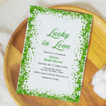 St Patricks Day Lucky in Love Bröllopsdusch 