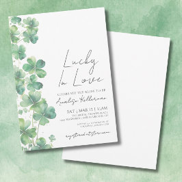 St. Patrick's Day Lucky In Love Bröllopsdusch Inbjudningar