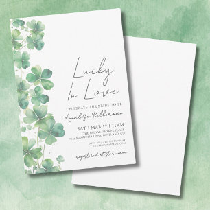 St. Patrick's Day Lucky In Love Bröllopsdusch Inbjudningar
