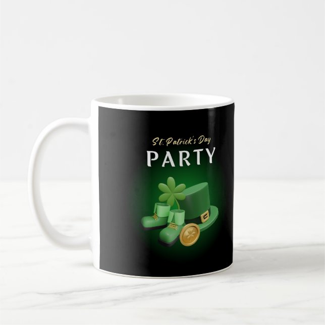 St. Patricks Day Lucky Irish - Funny Lucky Irish Kaffemugg (Vänster)