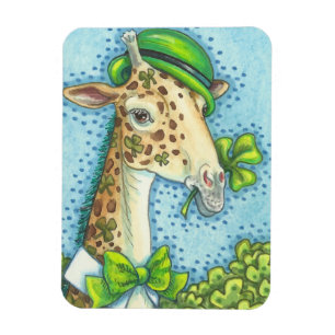 St. Patrick's Day LUCKY IRISH GIRAFFE MAGNET