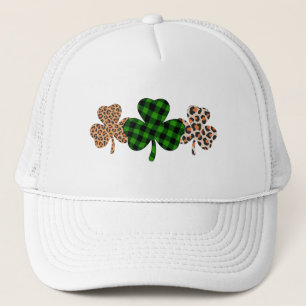 St Patricks Day Lucky Irish Grön Plaid Shamrock  Keps