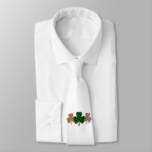 St Patricks Day Lucky Irish Grön Plaid Shamrock  Slips (Bunden)
