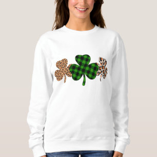 St Patricks Day Lucky Irish Grön Plaid Shamrock T Shirt