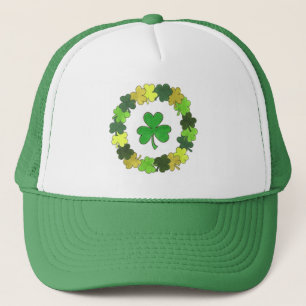 St. Patrick's Day Lucky Irish Grönt Shamrock Truckerkeps