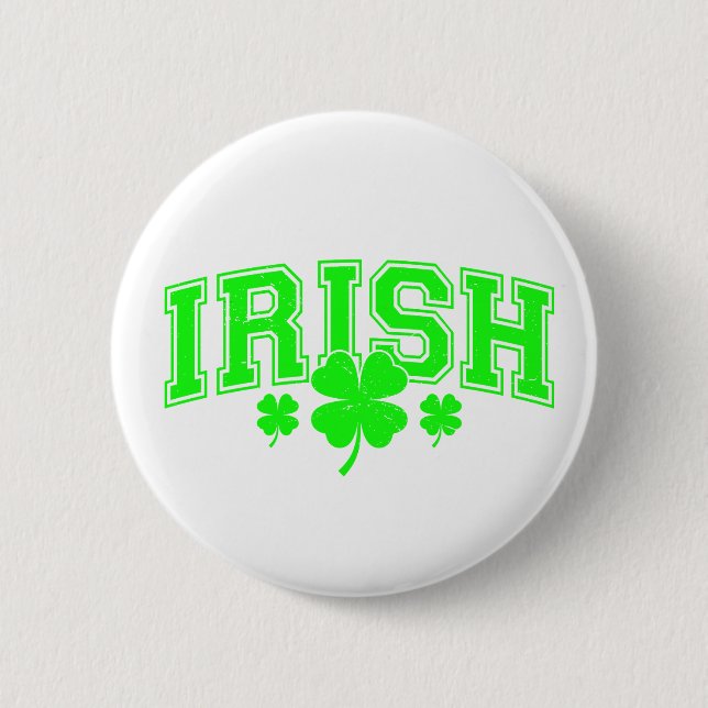 St Patricks Day Lucky irländsk stilfull Knapp (Framsida)