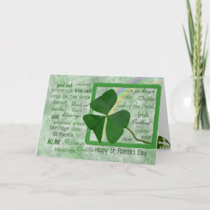 St. Patrick's Day Lucky Klöver Kort