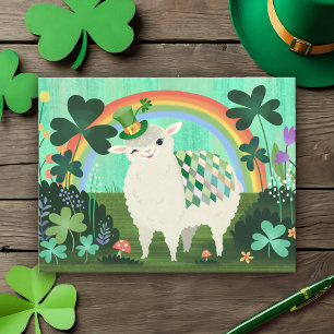 St. Patrick's Day Lucky Lamb Vykort