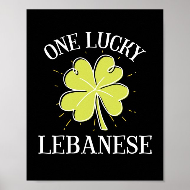 St patricks day Lucky Libanese Gift Poster (Framsidan)