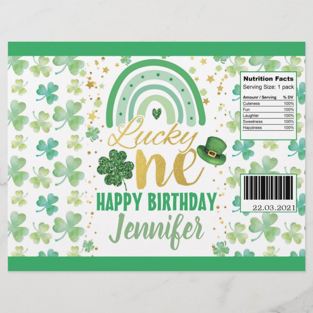 St patrick's day Lucky One Chip Bag Wrapper Reklamblad (Framsidan)
