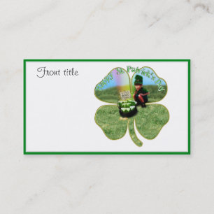 St. Patrick's Day Lucky Pot o'Beer Visitkort
