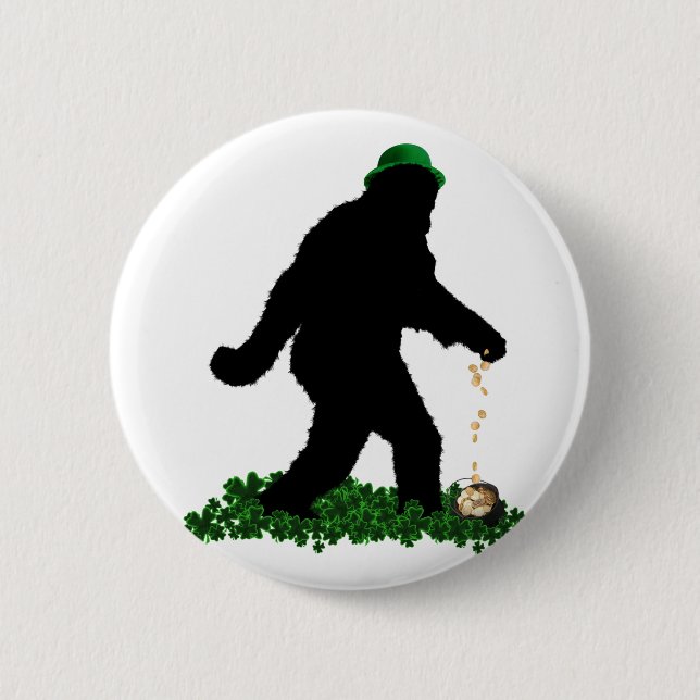 St patrick's day Lucky Sasquatch Knapp (Framsida)